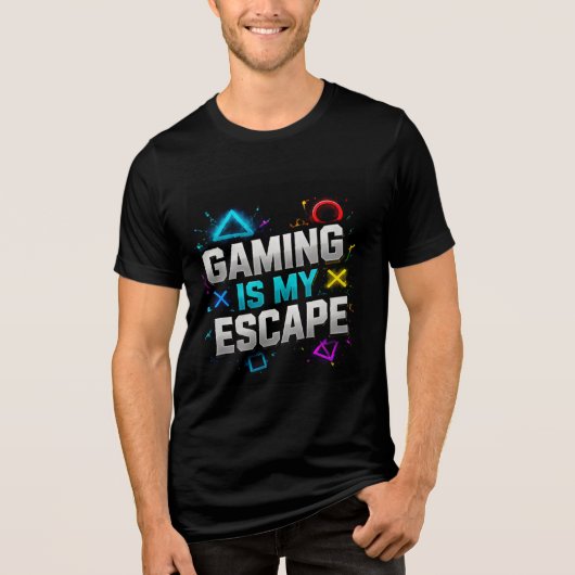 🕹️ Gamen Is Mijn Ontsnapping Tiener Online Speler Tri-Blend Shirt (Voorkant)