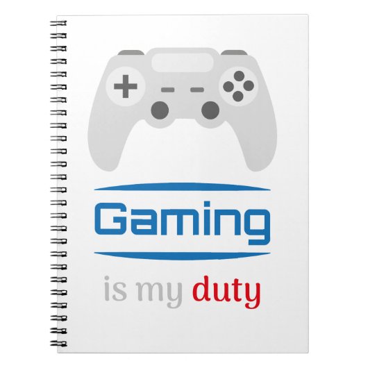 Gamen Is Mijn Plicht Gamer Controller Notitieboek (Voorkant)