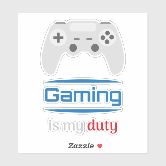 Gamen Is Mijn Plicht Gamer Controller Sticker (Vel)