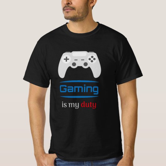 Gamen Is Mijn Plicht Gamer Controller T-shirt (Voorkant)