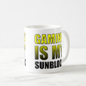 Gamen Is Mijn Sunblock Funny Mok of Reis Mok (Voorkant rechts)