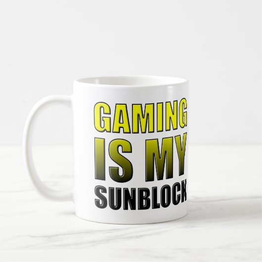 Gamen Is Mijn Sunblock Funny Mok of Reis Mok (Links)