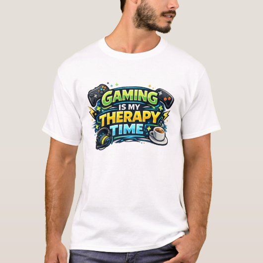 Gamen Is Mijn Therapie Tijd T-shirt (Voorkant)