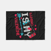 Gamen is valentijn grappige gamer liefde pixel ret fleece deken (Voorkant (Horizontaal))