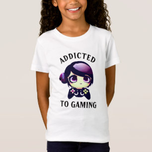 Gamen Kawaii Anime Meisje Gamer T-shirt