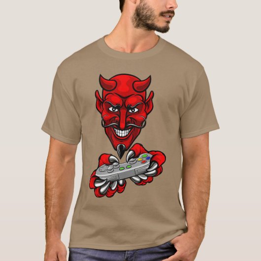 Gamen met de duivel vriend t-shirt (Voorkant)