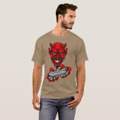 Gamen met de duivel vriend t-shirt (Voorkant volledig)