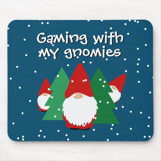 Gamen met mijn gnomen grappige gamer muismat (Voorkant)