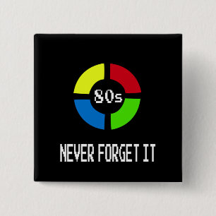 Gamen - Nooit Vergeten Is 80's Gamer Gadget Vierkante Button 5,1 Cm