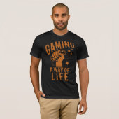 Gamen op een manier van leven t-shirt (Voorkant volledig)
