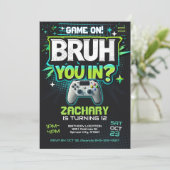 Gamen Partij Uitnodiging Gast (Staand voorkant)