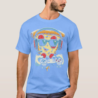 Gamen Pizza Grappige Video Gamer Snack Eten Liefhe T-shirt
