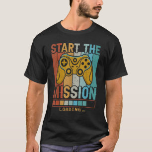Gamen Strat de missie laden retro videogame T-shirt
