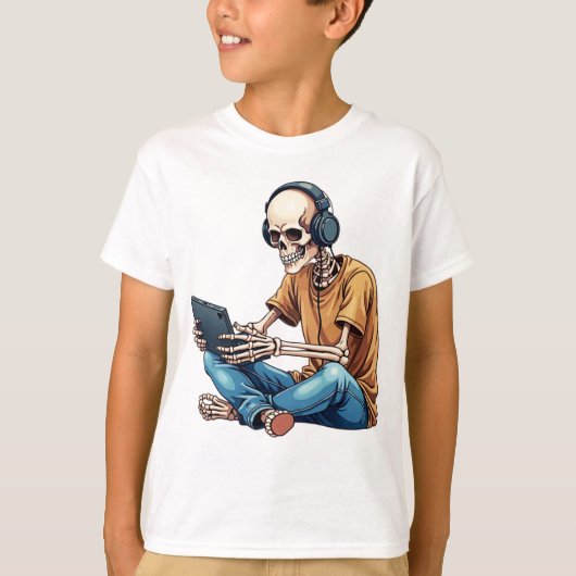 Gamen tot het graf t-shirt (Voorkant)