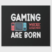 Gamen waar legendes geboren worden cadeaupapier (Vlak)