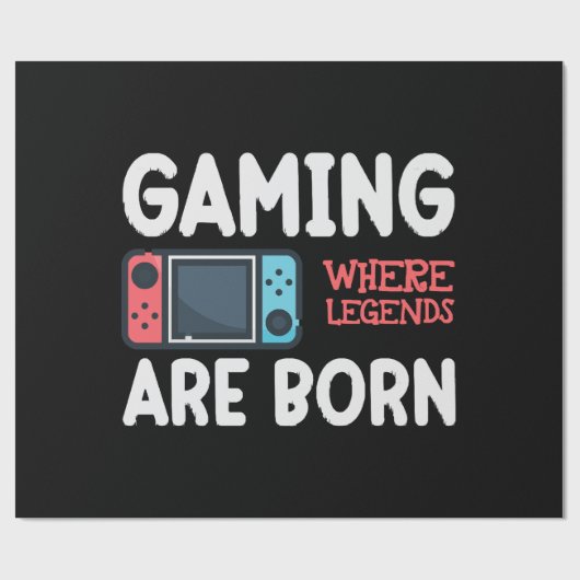 Gamen waar legendes geboren worden cadeaupapier (Vlak)