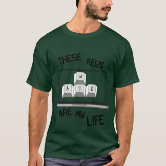 Gamen WASD grappig grappig T-shirt