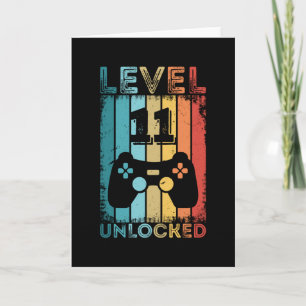 Gameniveau 11 onvergrendelde 11e verjaardag Gift G Kaart