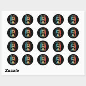 Gameniveau 12 ontgrendeld 12e verjaardag Gift Game Ronde Sticker (Vel)