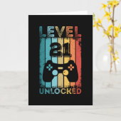 Gameniveau 21 21ste verjaardag ontgrendeld Gift Ga Kaart (Gele Bloem)