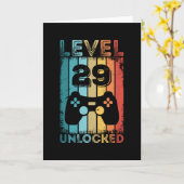 Gameniveau 29 ontgrendeld 29e verjaardag Gift Game Kaart (Gele Bloem)