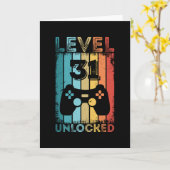 Gameniveau 31 ontgrendeld 31e verjaardag Gift Game Kaart (Gele Bloem)