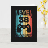 Gameniveau 38 ontgrendeld 38e verjaardag - Gift Ga Kaart (Gele Bloem)