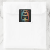 Gameniveau 43 ontgrendeld 43e verjaardag Gift Game Vierkante Sticker (Tas)