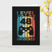 Gameniveau 48 ontgrendeld 48e verjaardag Gift Game Kaart (Gele Bloem)