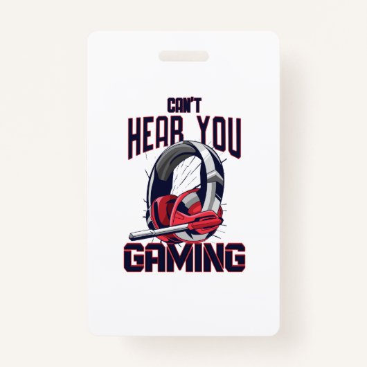 Gameontwerp met headset badge (Voorkant)