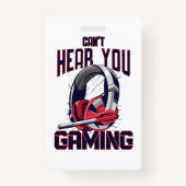 Gameontwerp met headset badge (Achterkant)