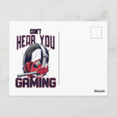 Gameontwerp met headset briefkaart (Achterkant)