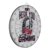 Gameontwerp met headset dartbord (Voorkant Links)