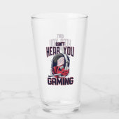 Gameontwerp met headset glas (Achterkant)
