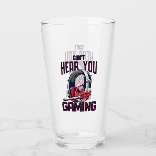 Gameontwerp met headset glas (Voorkant)