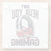 Gameontwerp met headset glazen onderzetter (Achterkant)