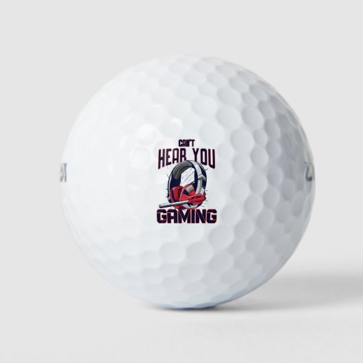 Gameontwerp met headset golfballen (Voorkant)