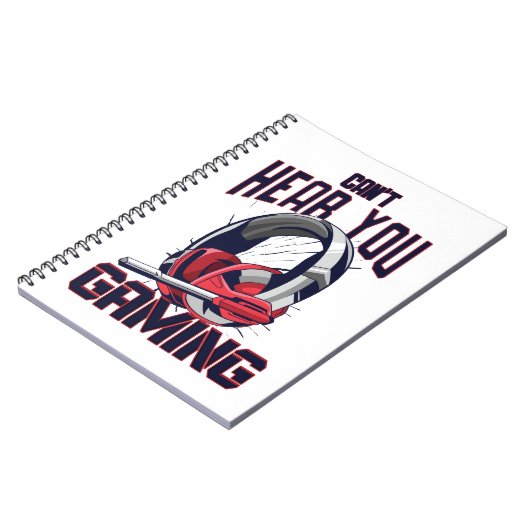 Gameontwerp met headset notitieboek (Linkerzijde)