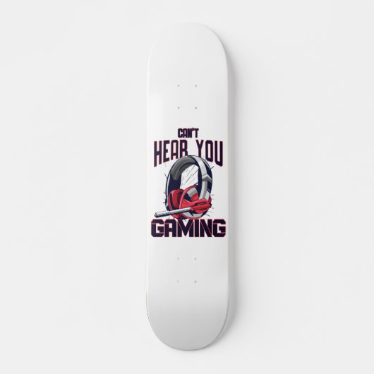 Gameontwerp met headset persoonlijk skateboard (Voorkant)