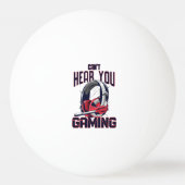 Gameontwerp met headset pingpongbal (Achterkant)