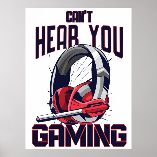 Gameontwerp met headset poster (Voorkant)