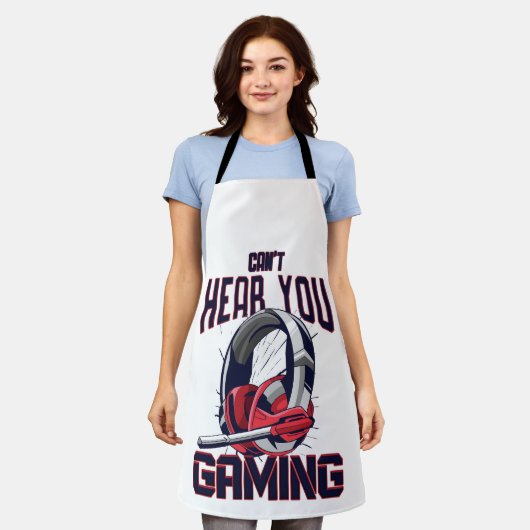 Gameontwerp met headset schort (Gedragen)