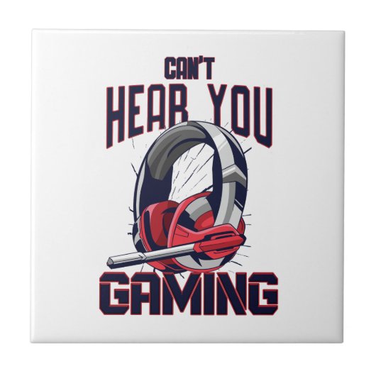 Gameontwerp met headset tegeltje (Voorkant)