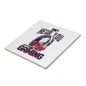 Gameontwerp met headset tegeltje (Zijkant)
