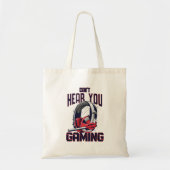 Gameontwerp met headset tote bag (Voorkant)