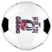 Gameontwerp met headset voetbal (Gedraaid)
