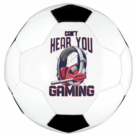 Gameontwerp met headset voetbal (Voorkant)