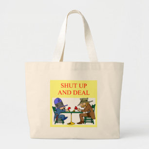 gameontwerp voor brugpokerkaartspeler grote tote bag