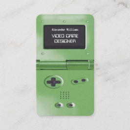 Gameontwerper voor gameconsole in retro stijl visitekaartje