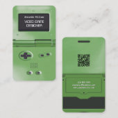 Gameontwerper voor gameconsole in retro stijl visitekaartje (Voorkant / Achterkant)